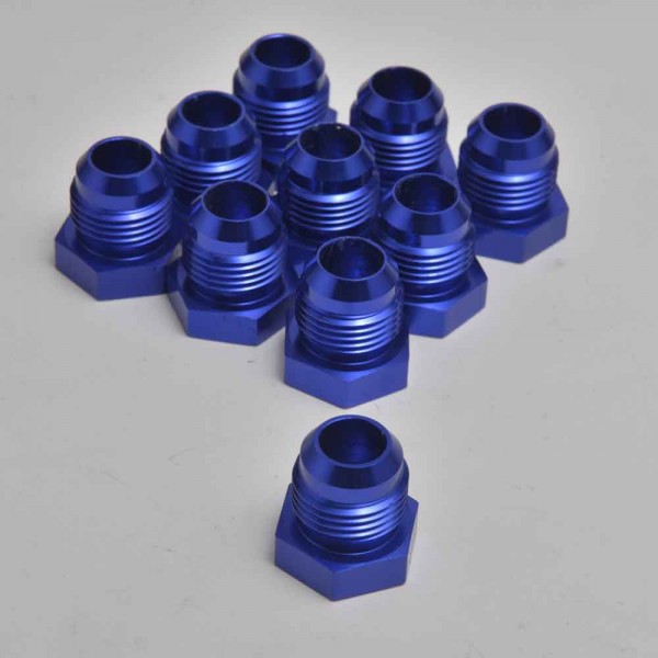 Fivestarautopartsupplier 10PCS PTFE Hose End Fittings Kit - 4AN To 12AN Aluminum